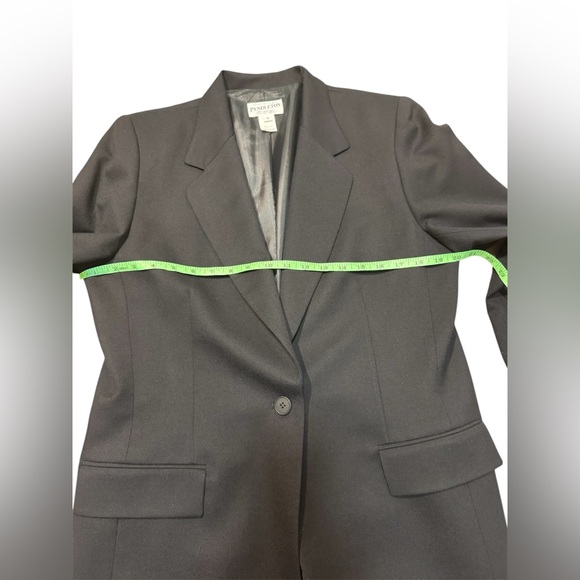 Pendleton 100% Virgin Wool Blazer – Size 12 – Made in USA Black - Picture 3 of 5